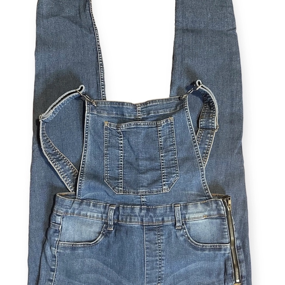 H&M Stretch Women's Blue Denim Overalls